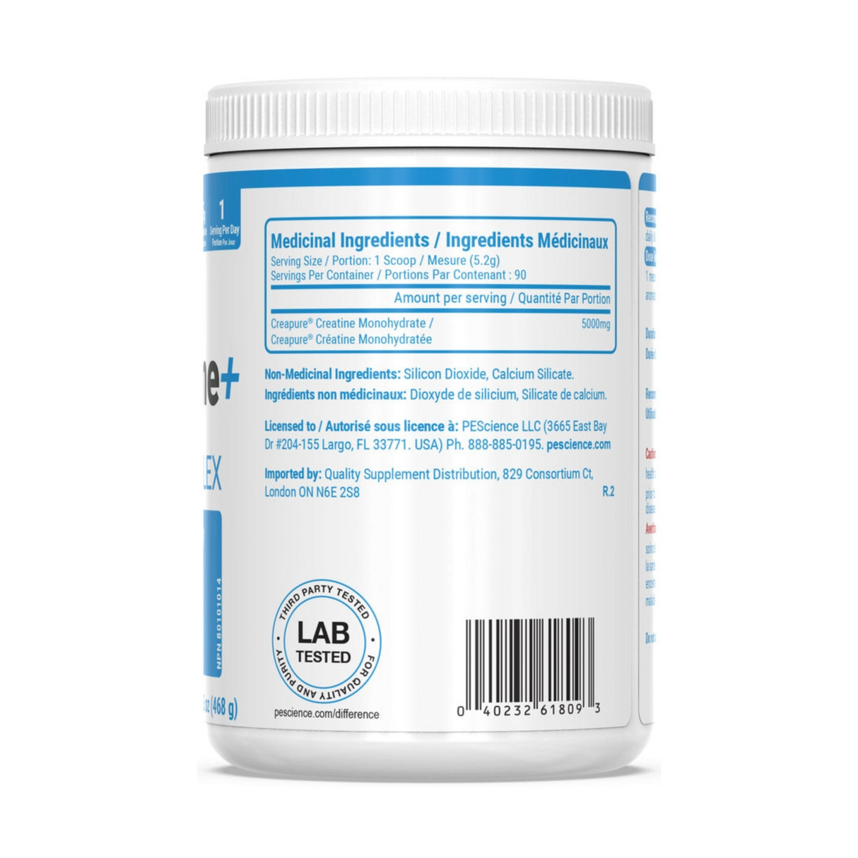 PEScience TruCreatine+ 90 Servings 468g  Creatine Monohydrate