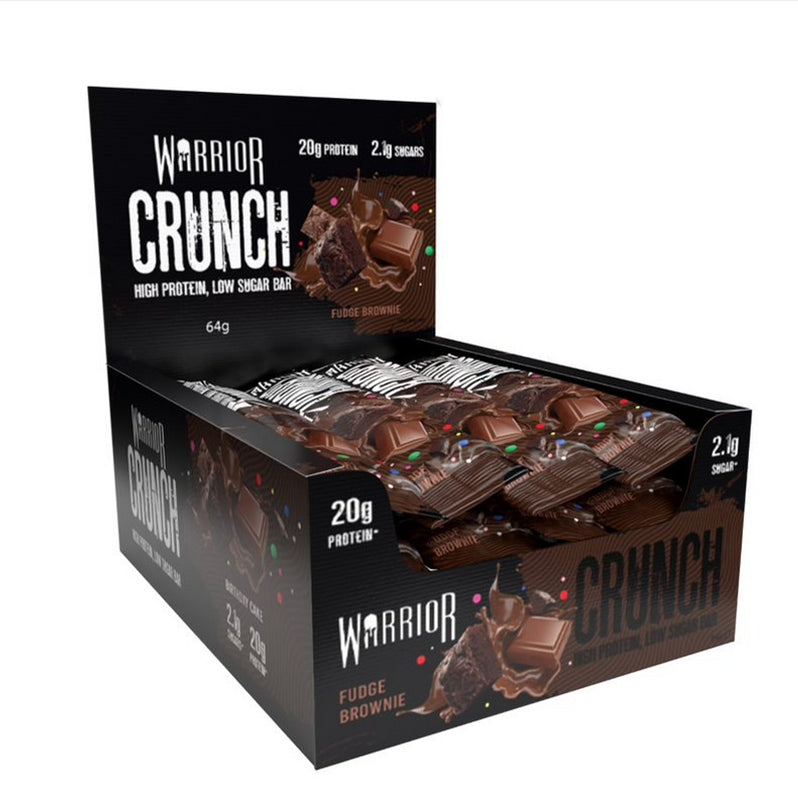 Warrior Crunch Protein Bar Box of 12 (Fudge Brownie)